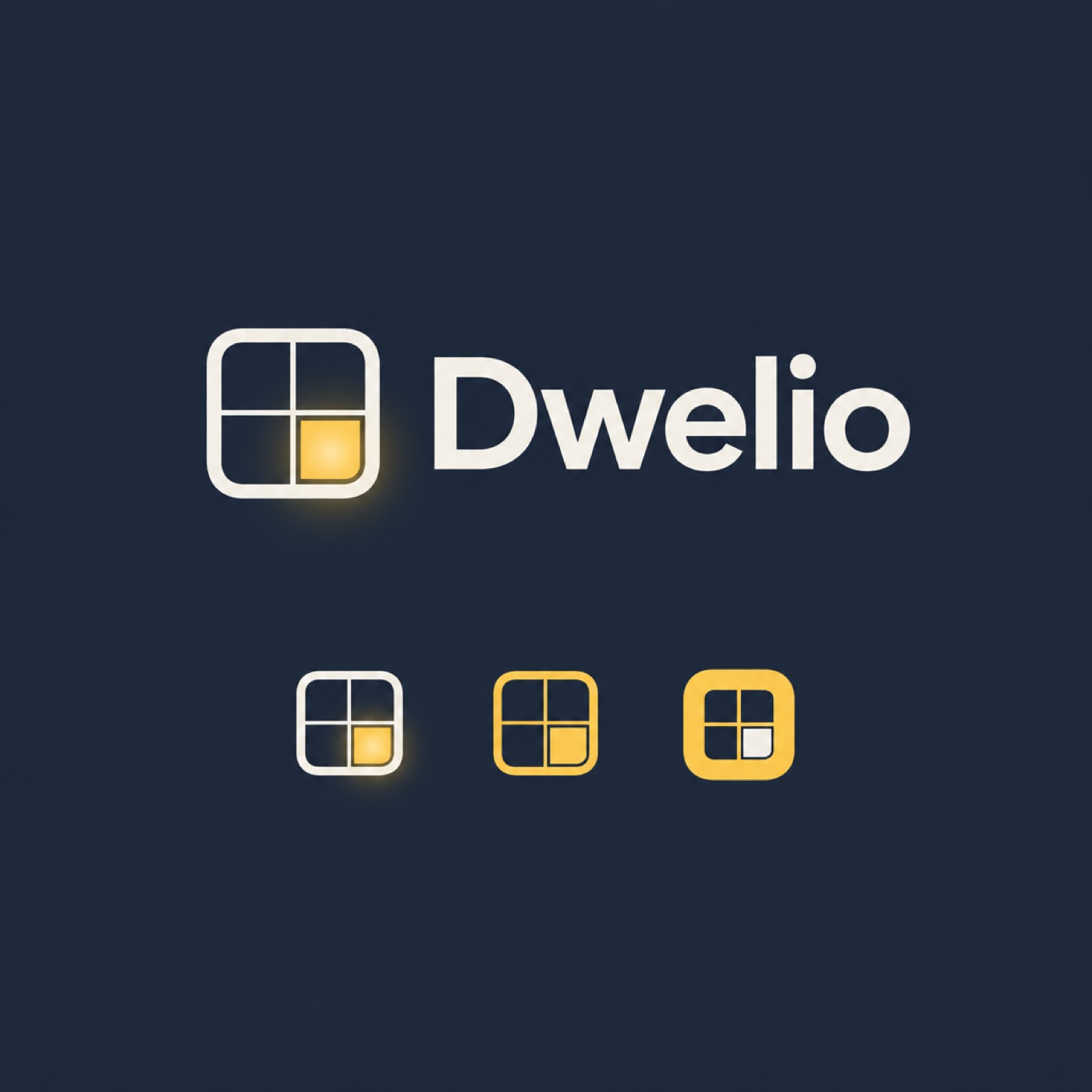 The Lit Window, Glow logo lockup for Dwelio