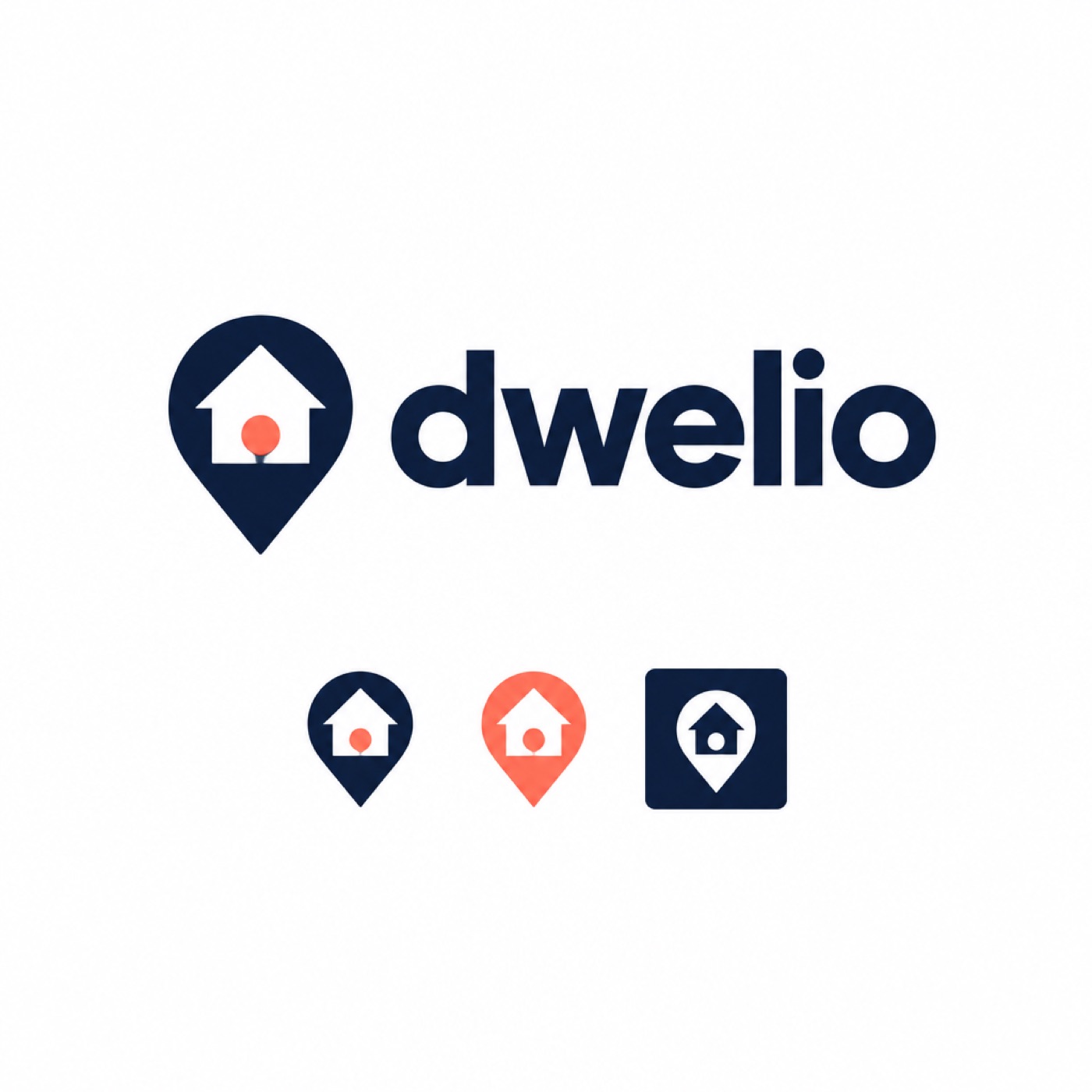 Home Pin logo lockup for Dwelio