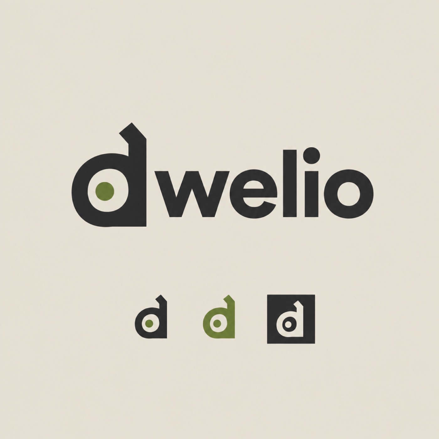 The Sheltered d logo lockup for Dwelio